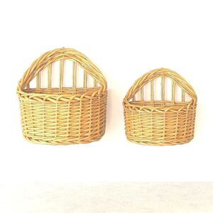 Rustic Woven Wall Decor | Boho Farmhouse Storage | Natural Home Styling